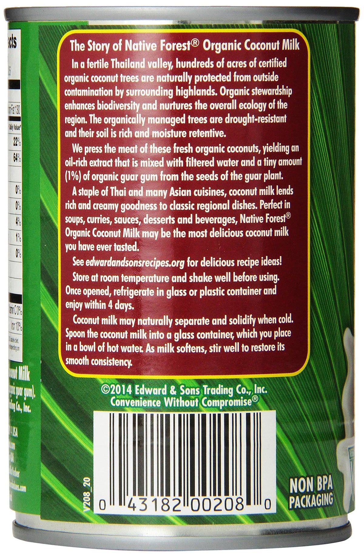 Organic Classic Coconut Milk 13.5 oz Cans (Count of 12) B19213
