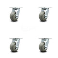 Thermoplastic Rubber Swivel Caster Set of 4 with 4x22 Wheel A951