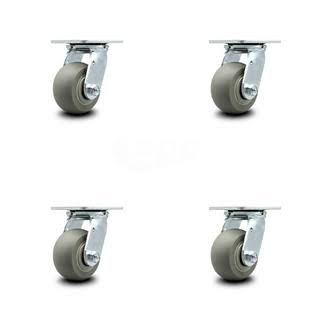 Thermoplastic Rubber Swivel Caster Set of 4 with 4x22 Wheel A951