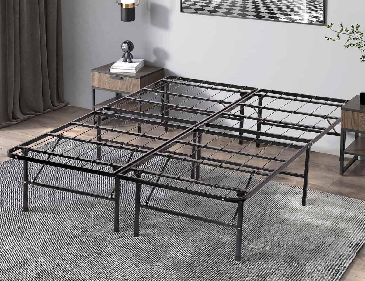 Foldable Twin Bed Frame 150LBS Capacity Heavy Duty G749