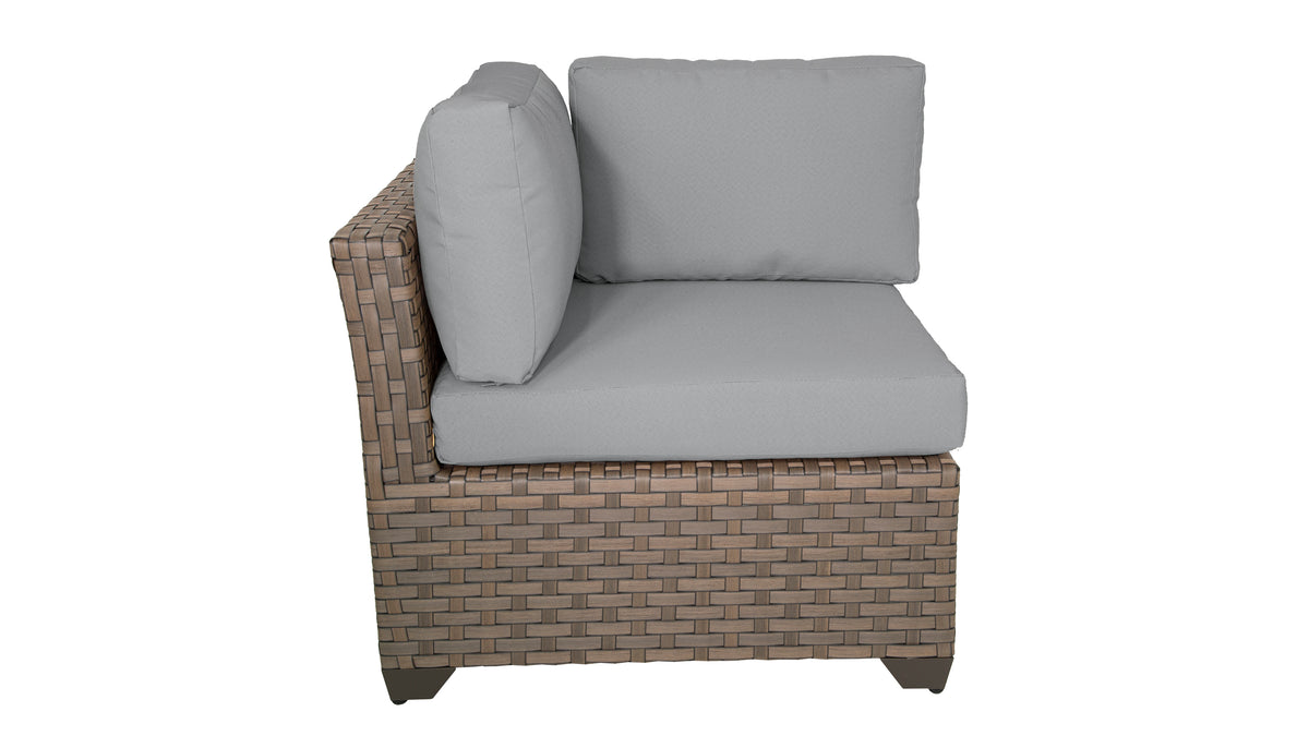 5 Piece Wicker Patio Conversation Set with Club Chair and Cushion Covers E14095
