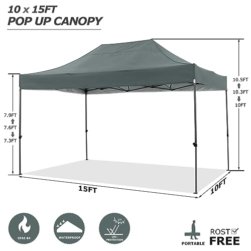 10x20 Heavy Duty Pop up Canopy with 6 sidewalls, Waterproof Outdoor Tent G933225