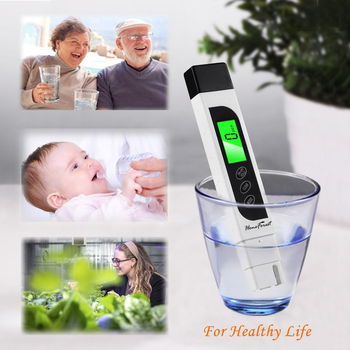 TDS Meter EC Meter Temperature Meter 3 in 1 0-9990ppm X1534