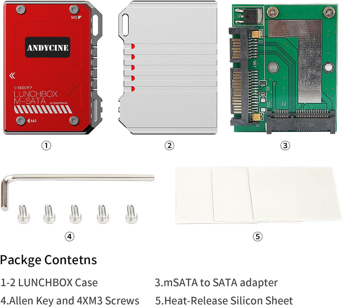 mSATA SSD Case with mSATA to SATA Adapter X411370