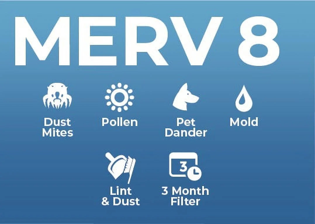 24x24x1 MERV 8 1" Air Filters, 4 Pack Z594939