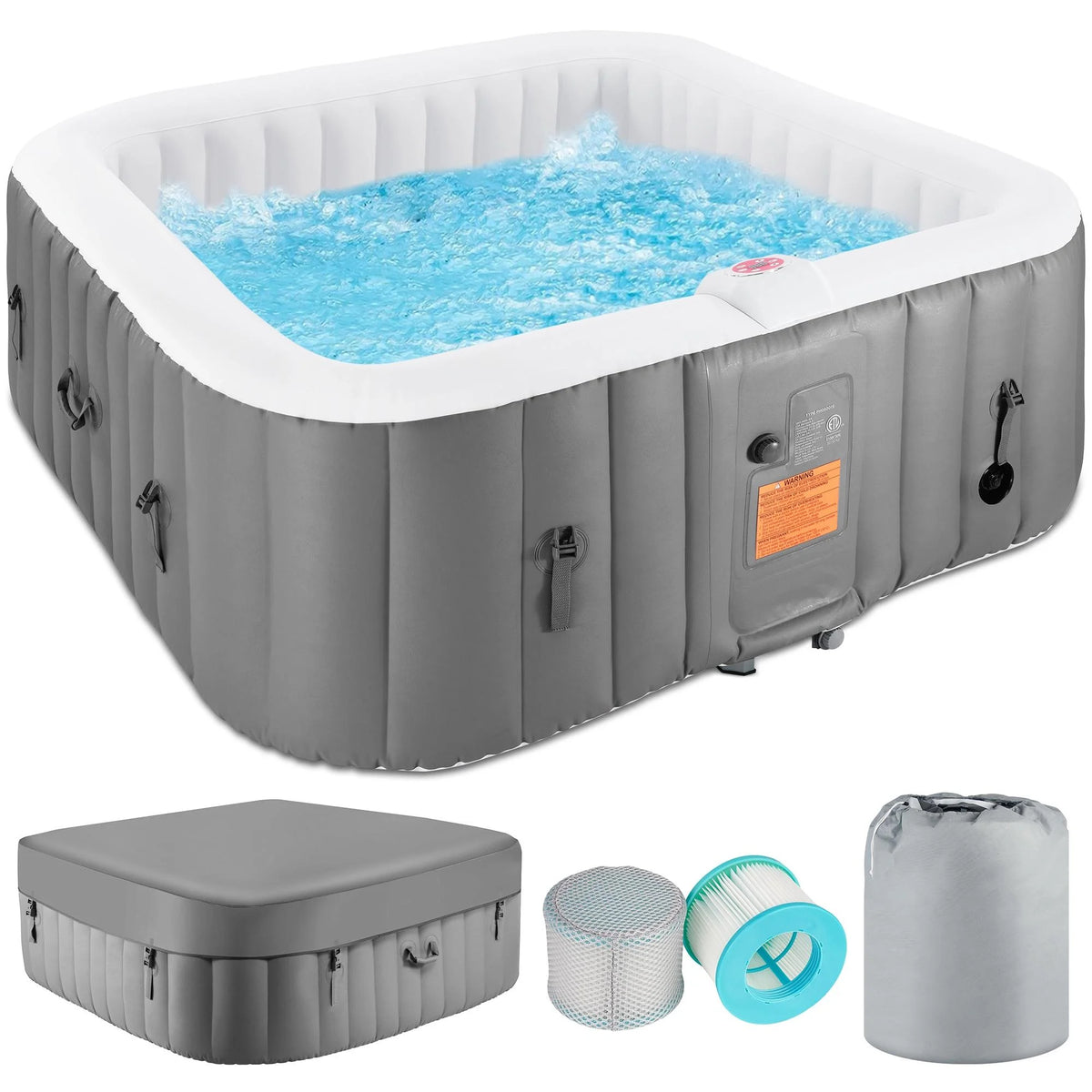 73 Inch 4-6 Person Inflatable Hot Tub Spa with 130 Jets K321
