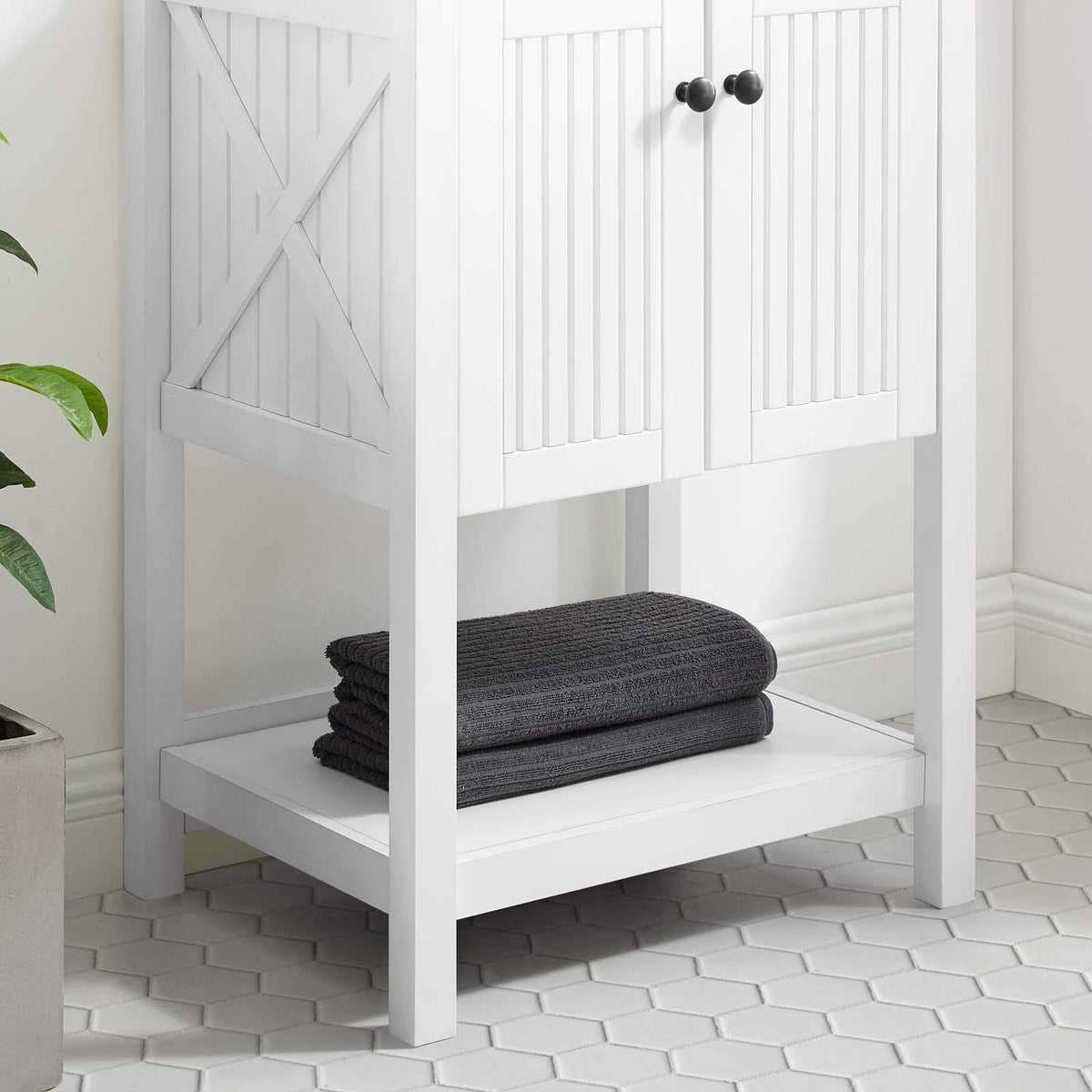 White Bathroom Vanity Cabinet M757115
