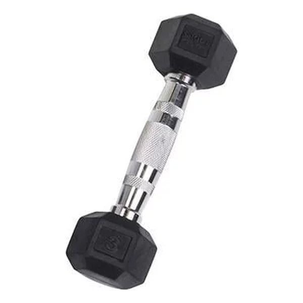Rubber Hex Dumbbell 2.5-30 lb J88018