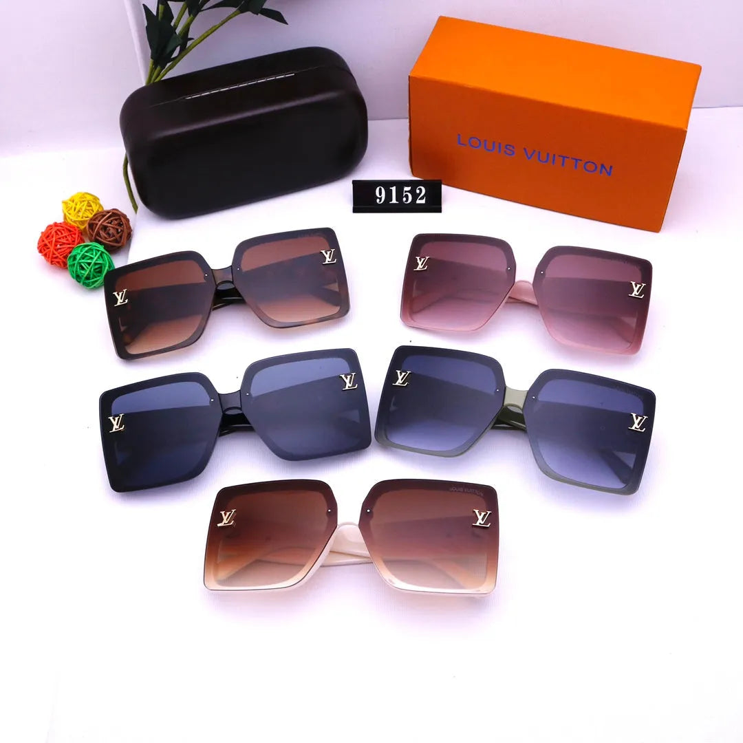 Printed Round Letter Polarized Sunglasses C3722