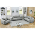 3-seater + 2-seater + 1-seater Combination Sofa with Solid Wood Frame and Metal Legs, 5 Pillows D3089