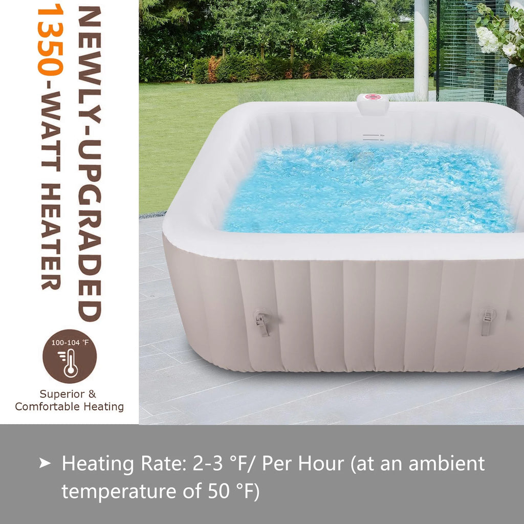 73 Inch 4-6 Person Inflatable Hot Tub Spa with 130 Jets K321