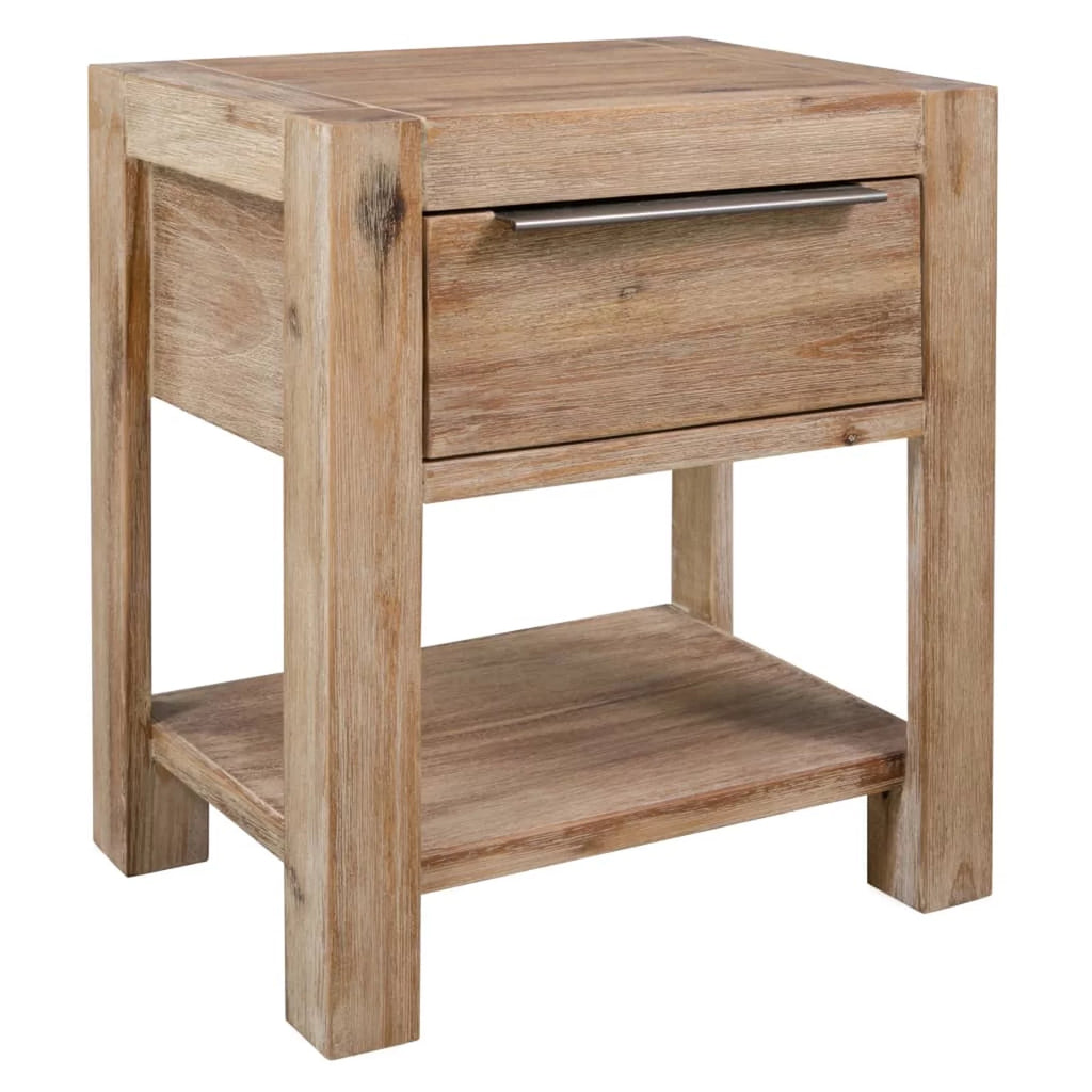 Nightstands with Drawers 2 pcs Solid Acacia Wood C1202