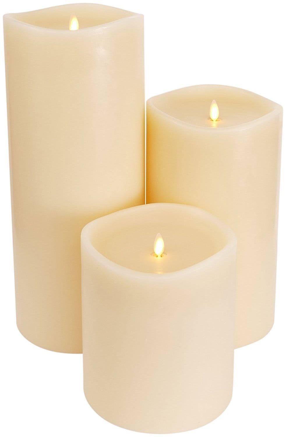 Large Ivory Flameless Candle P160225