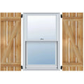 Spaced Board-n-Batten Shutters with Z-Bar, Rough Sawn Western Red Cedar O880