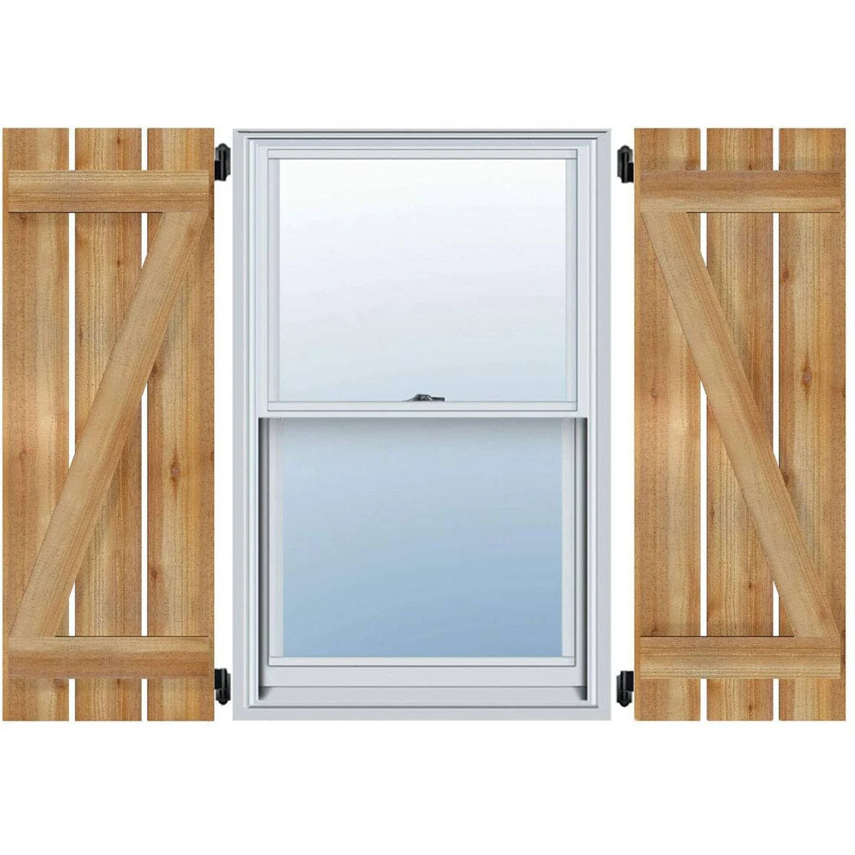Spaced Board-n-Batten Shutters with Z-Bar, Rough Sawn Western Red Cedar O880