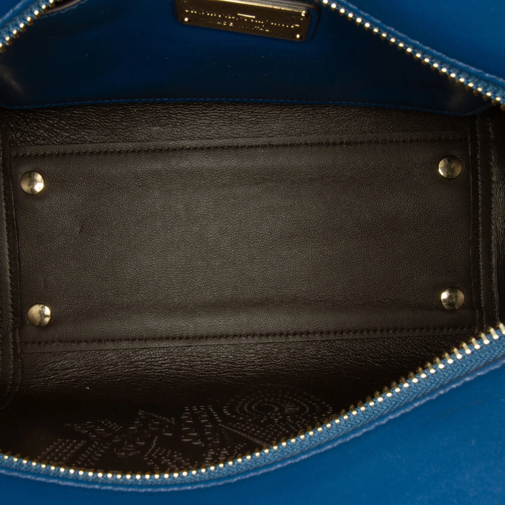 Blue Calf Leather Satchel D208