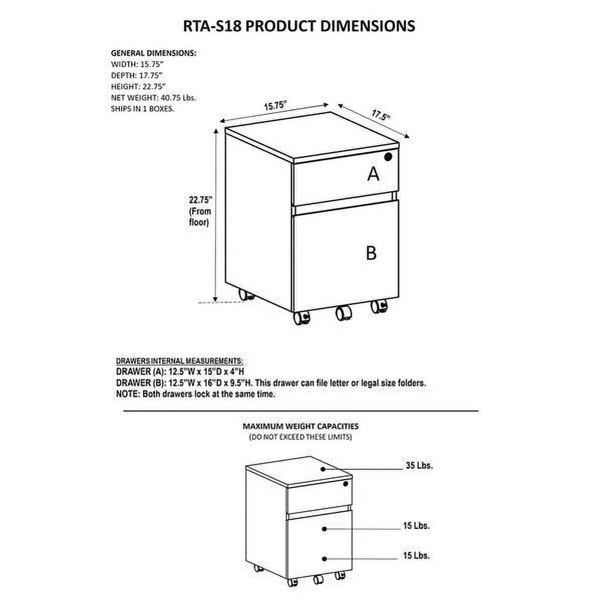 Grey Two Drawer Vertical Filing Cabinet with Lock J92580