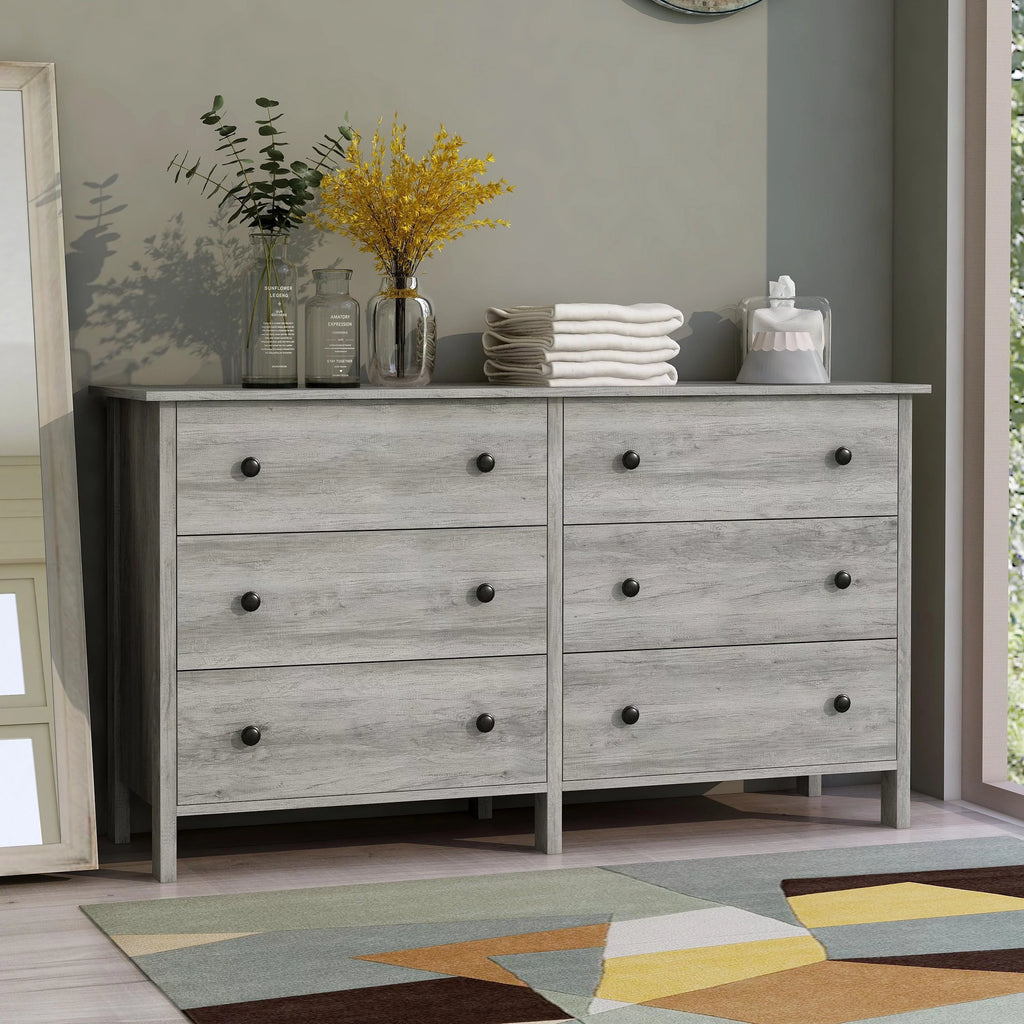 Contemporary 56-inch Wide 3-Drawer Dresser K9315