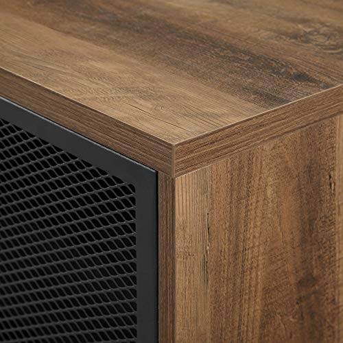 70x22 2 Door Sliding Metal Mesh Door TV Console E298