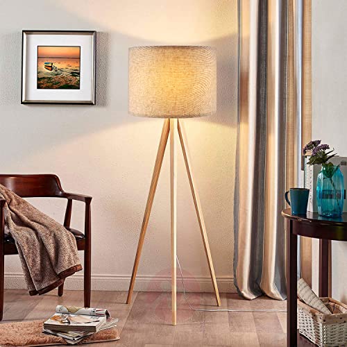 Beige Drum Fabric Lampshades Set of 2 C6394