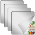 4 Pcs Self Adhesive Acrylic Square Mirror Tiles R91615
