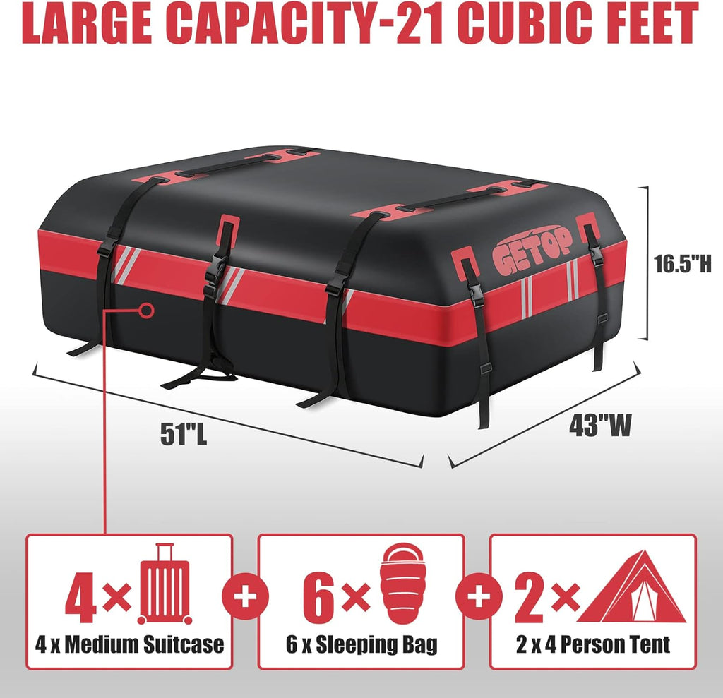 21 Cubic Feet Waterproof Rooftop Cargo Carrier Bag D699