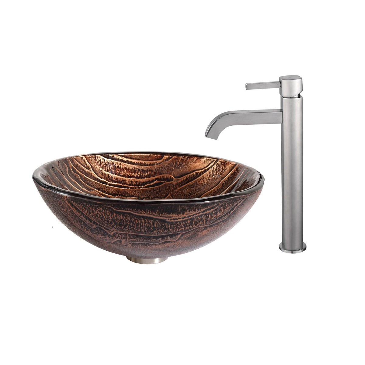 Glass Vessel Sink and Faucet O413384