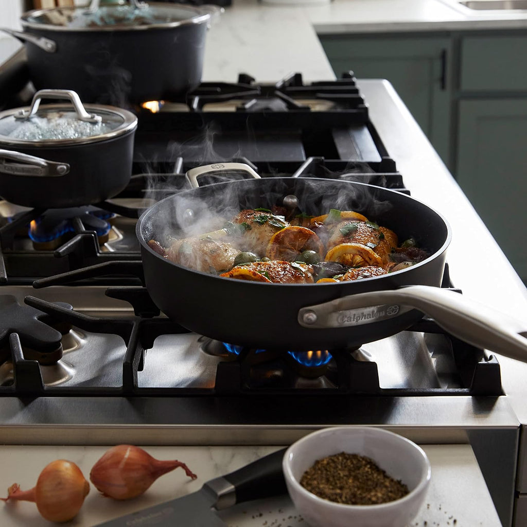 12-Inch Hard-Anodized Nonstick Frying Pan with Lid K945133