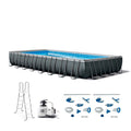 Rectangular Above Ground Pool Set with Filter Pump V26088