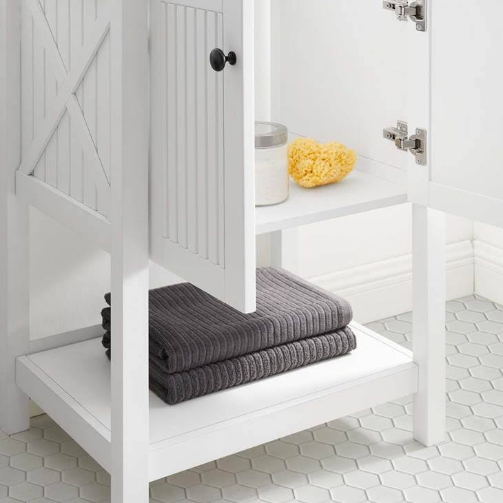 White Bathroom Vanity Cabinet M757115