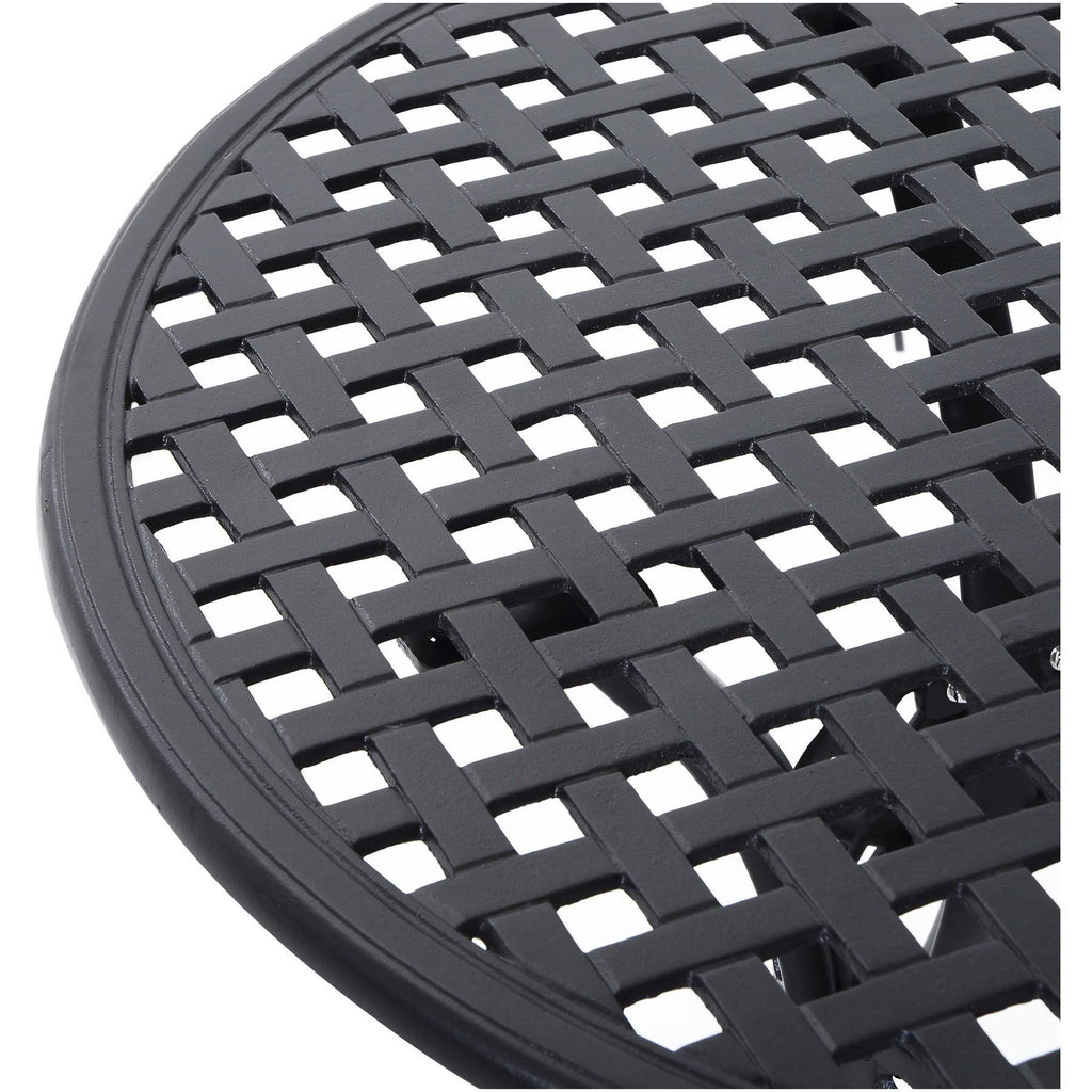 Black Round Cast Aluminum Outdoor Dining Table C78022