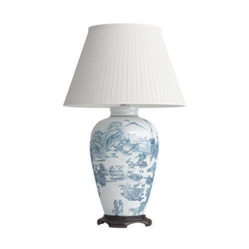 Blue and White Chinese Landscape Lamp W51839