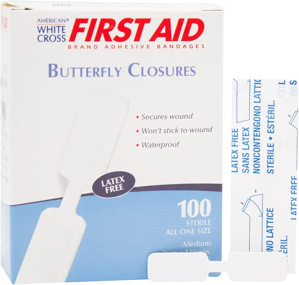 Butterfly Adhesive Strips, Sterile, Medium, 1200 per Case Q95364