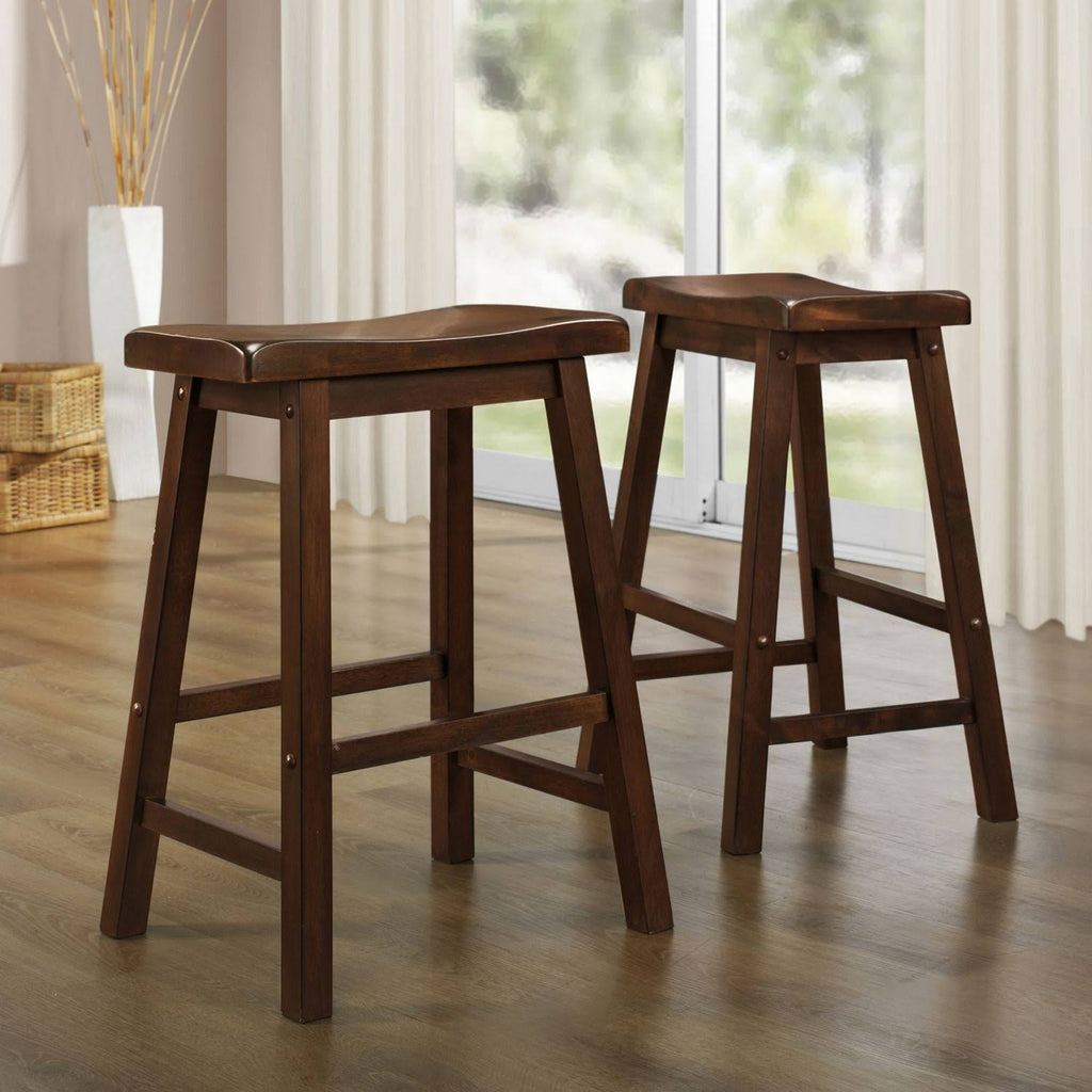 Cherry Saddle Stool Set of 2 I83015