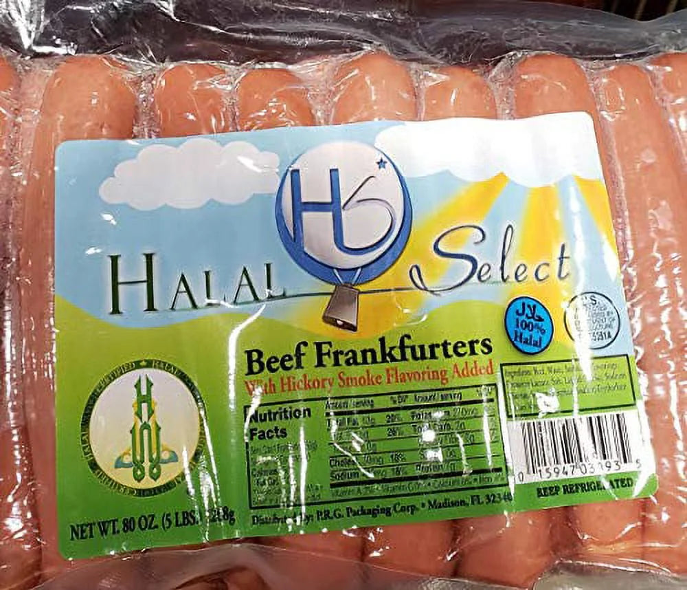 Beef Franks with Hickory Smoke Flavoring 5lbs I72175