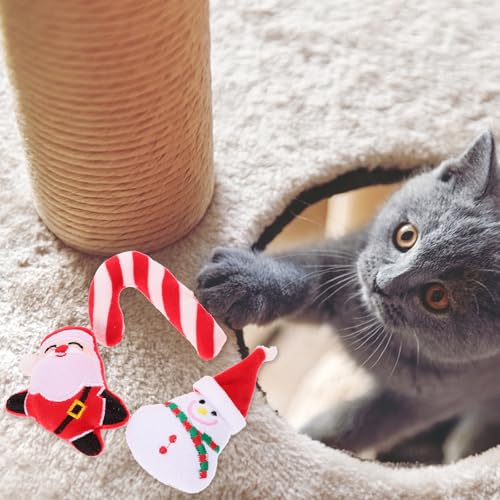6pcs Christmas Catnip Plush Cat Chew Toy C981914