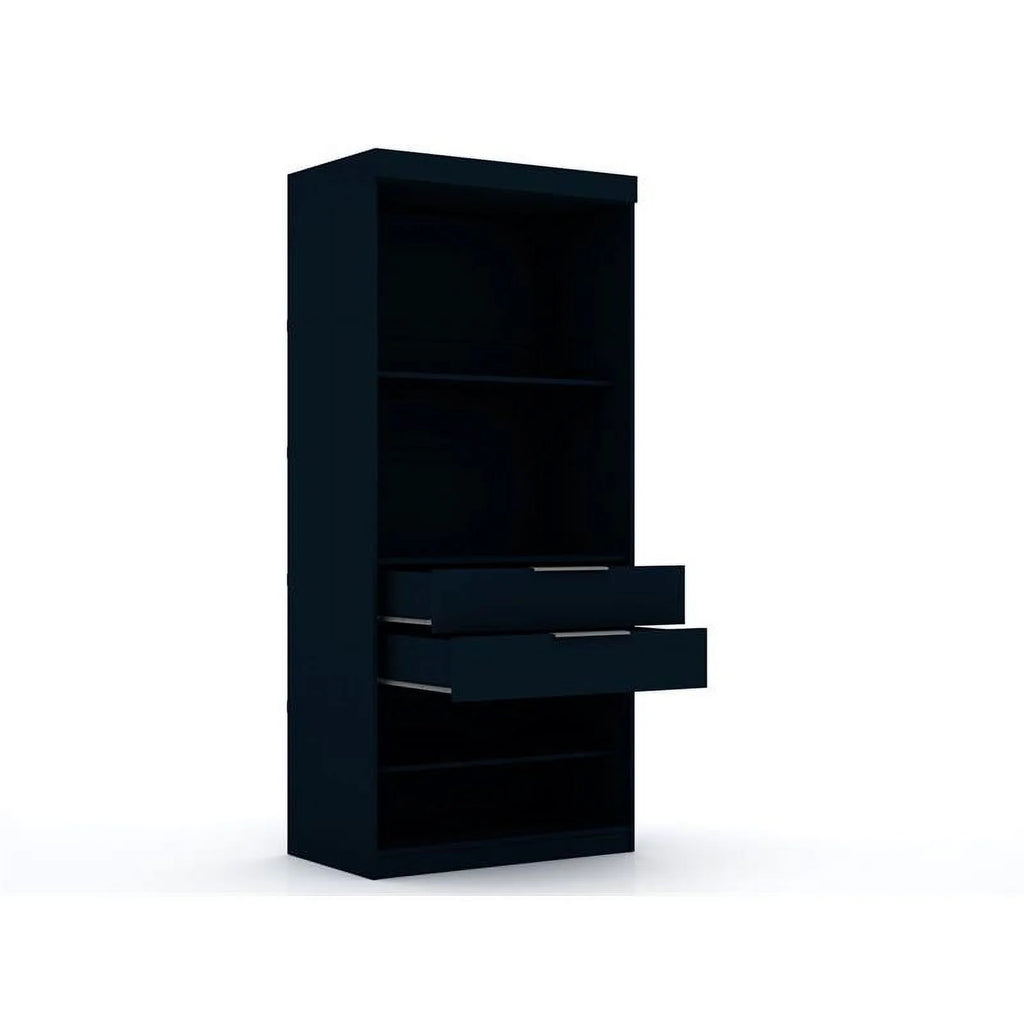 Blue Wood Sectional Corner Wardrobe Closet L675