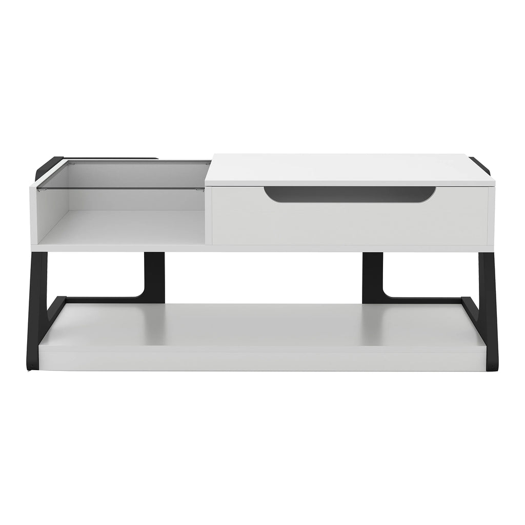 White Lift Top Wood Coffee Table L6114