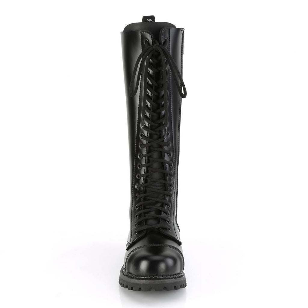 Black Leather Boots Y9120