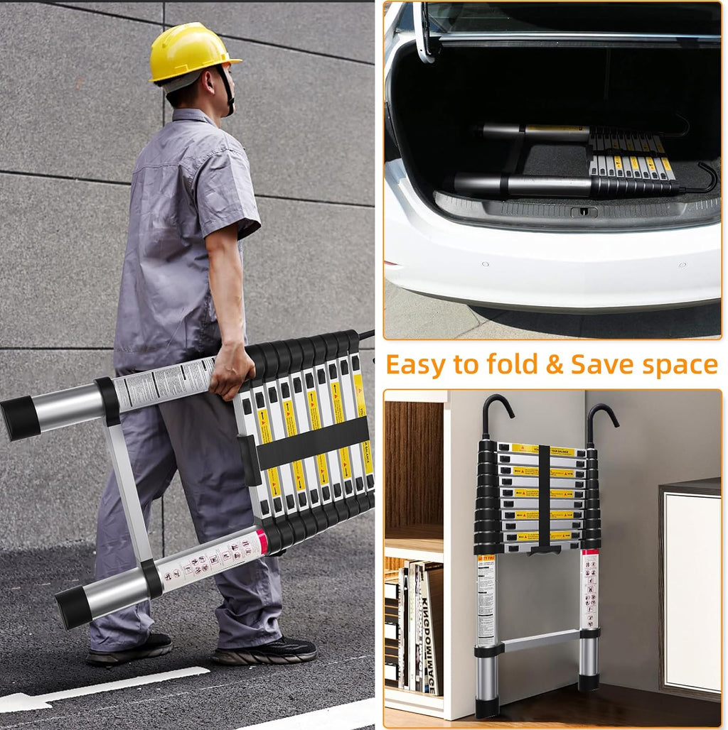 10.5ft Aluminum Telescoping Ladder with Hook B2995
