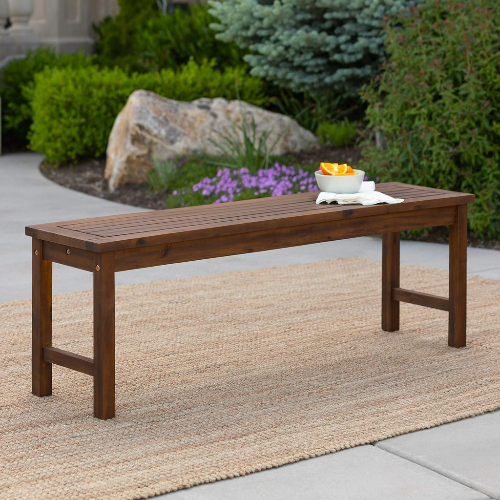 Brown Acacia Wood Outdoor Accent Table D248314