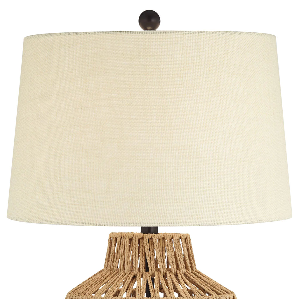 Modern Coastal Table Lamp 27" Tall Natural Wicker S85022