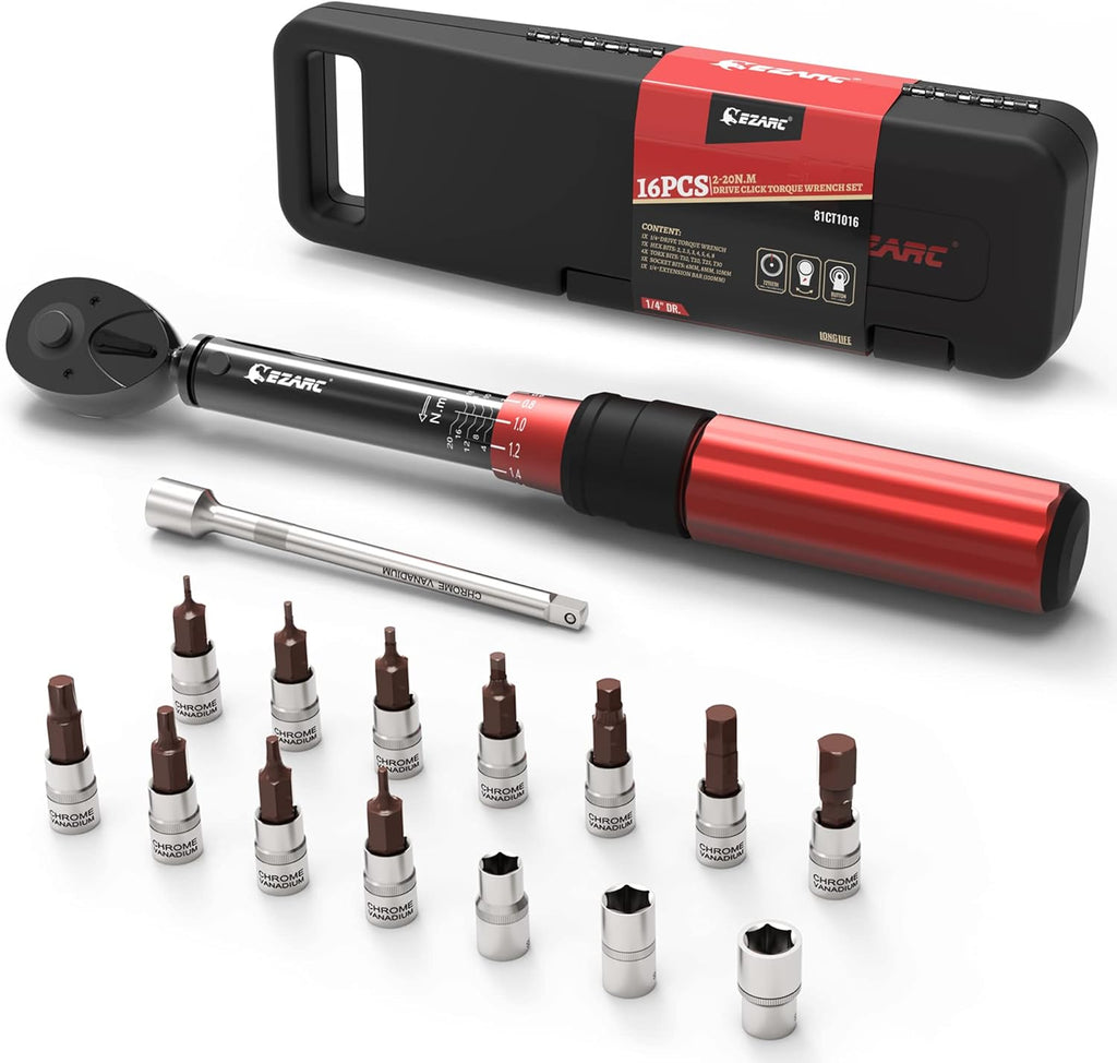 1/4 inch Drive Click Bike Torque Wrench Set 2-20 Nm E52500