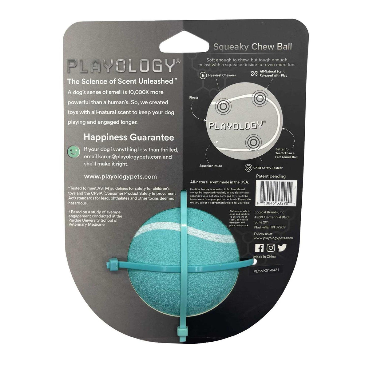 Squeaky Chew Ball Dog Toy K127725