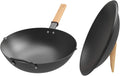 Carbon Steel Wok with Lid 12 Inch B5638