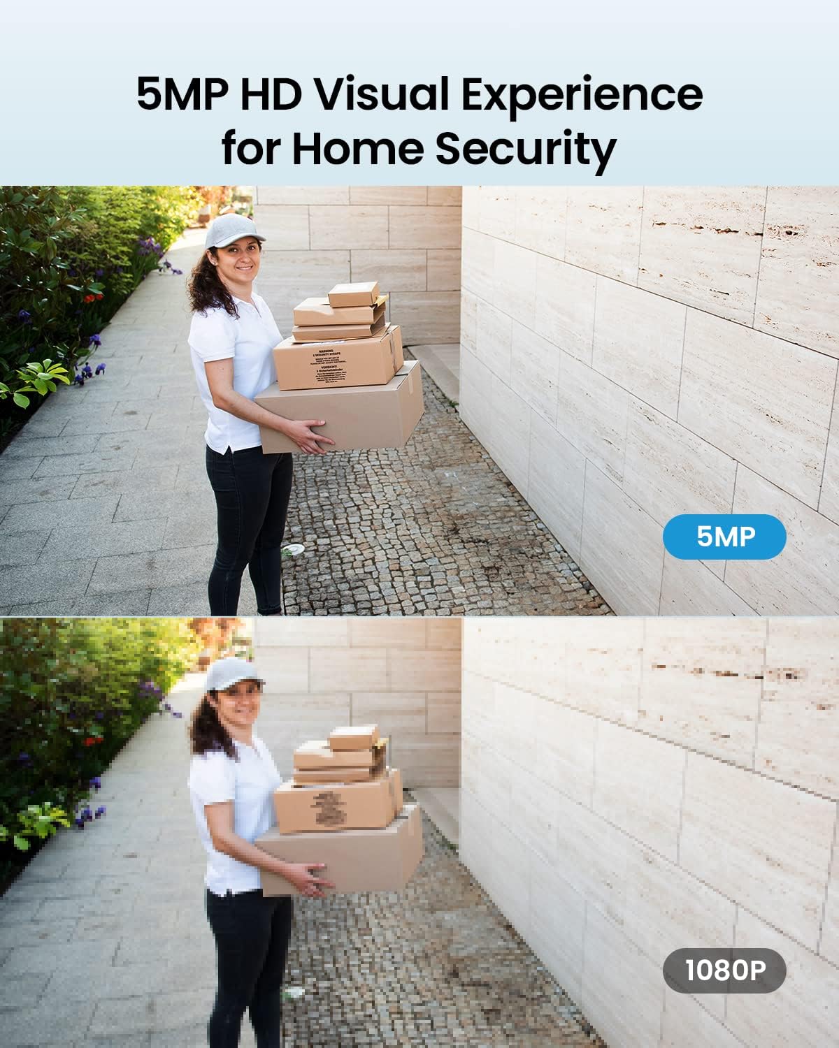 5MP PoE Security Camera (Pack of 2) with 59ft Ethernet Cables C24415