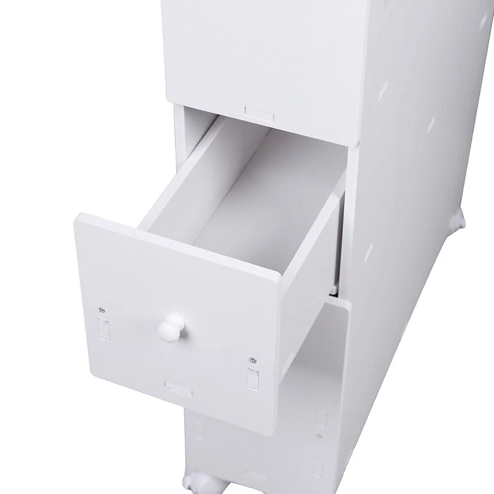 Slim Narrow Bathroom Storage Cabinet with Slide out Drawer I515896