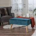 Teal Velvet Ottoman K267
