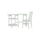 White Wood Study Desk With Chair Z791617