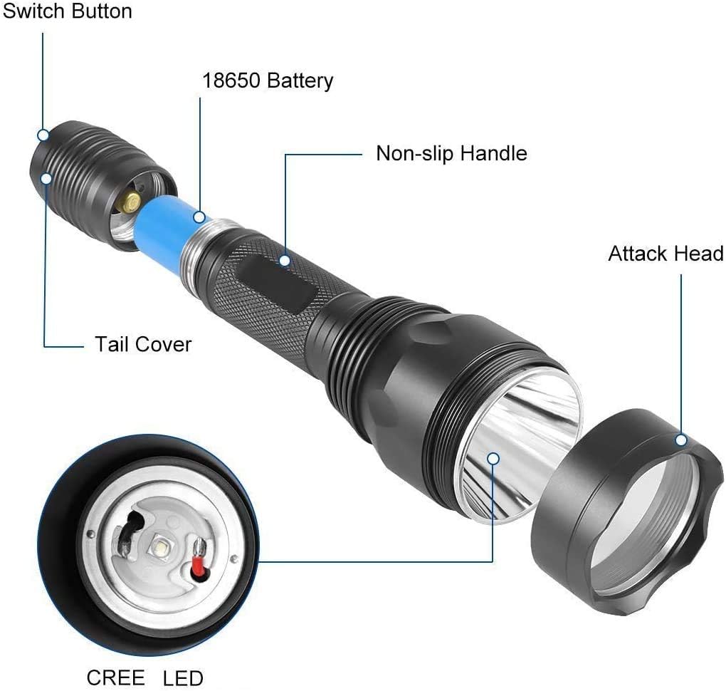 Red and Green LED Hunting Flashlight with Pressure Switch I5756
